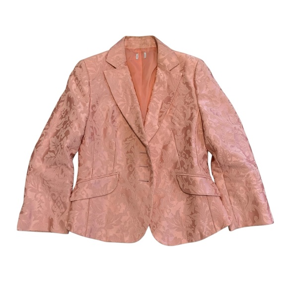unbranded Jackets & Blazers - Vintage Pink Floral Damask Jacquard Blazer XS